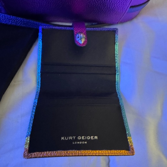 Kurt Geiger Multicolor Striped Women's Leather camera bag w/ leather card case - Picture 6 of 7